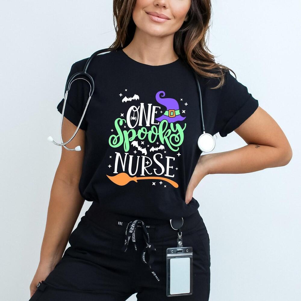 One Spooky Nurse Shirt, Spooky Halloween Shirt, Halloween Shirt, Witch